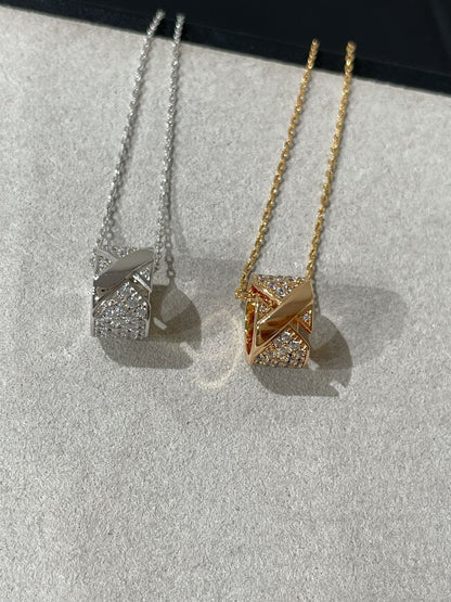 [LunaMar]LIENS EVIDENCE DIAMOND PAVED NECKLACE