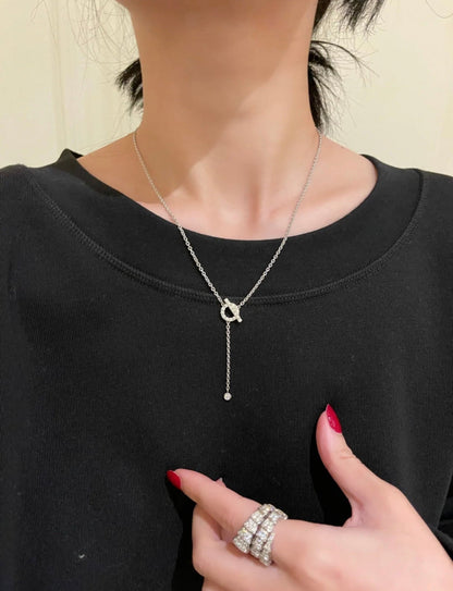 [LunaMar]FINESSE SILVER DIAMOND NECKLACE