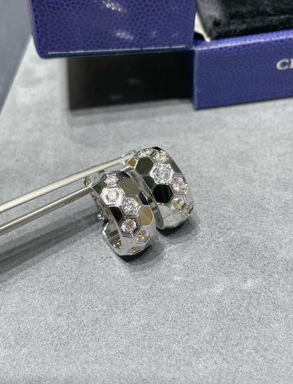 [LunaMar]BEE LOVE DIAMOND HOOP EARRINGS