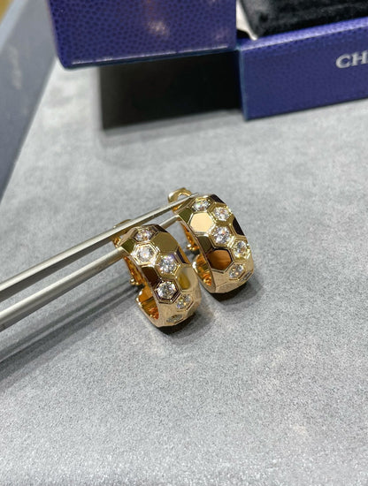 [LunaMar]BEE LOVE DIAMOND HOOP EARRINGS