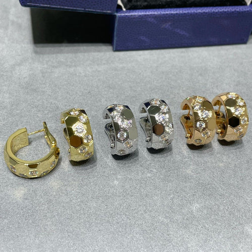 [LunaMar]BEE LOVE DIAMOND HOOP EARRINGS