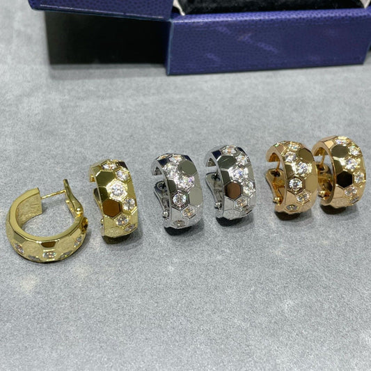 [LunaMar]BEE LOVE DIAMOND HOOP EARRINGS