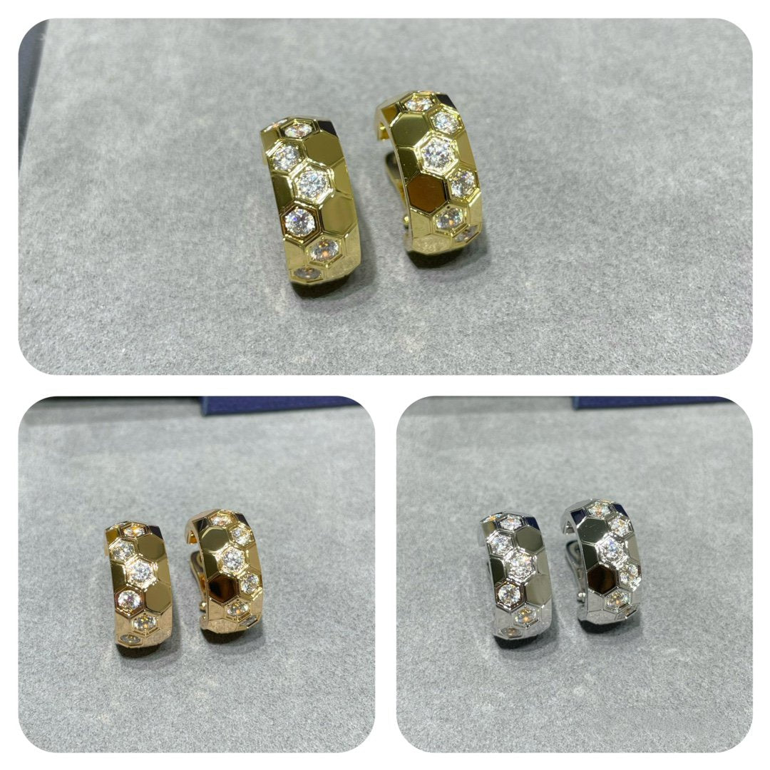 [LunaMar]BEE LOVE DIAMOND HOOP EARRINGS