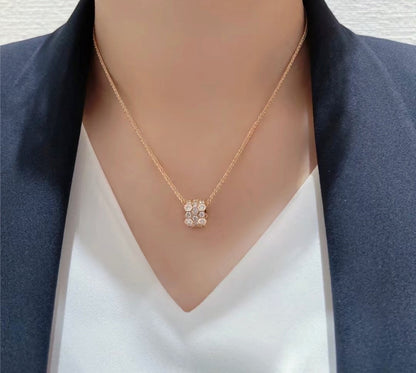 [LunaMar]BEE LOVE DIAMOND PAVED 3 ROW NECKLACE