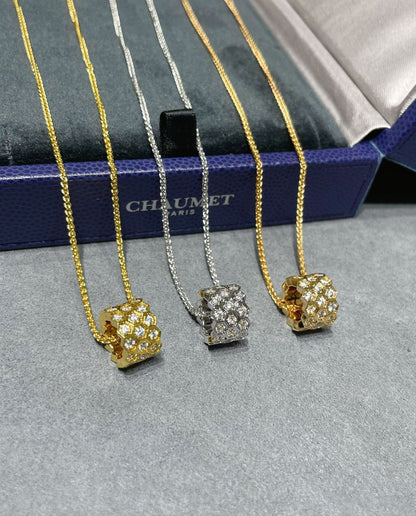 [LunaMar]BEE LOVE DIAMOND PAVED 3 ROW NECKLACE