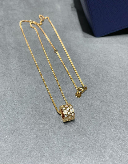 [LunaMar]BEE LOVE DIAMOND PAVED 3 ROW NECKLACE