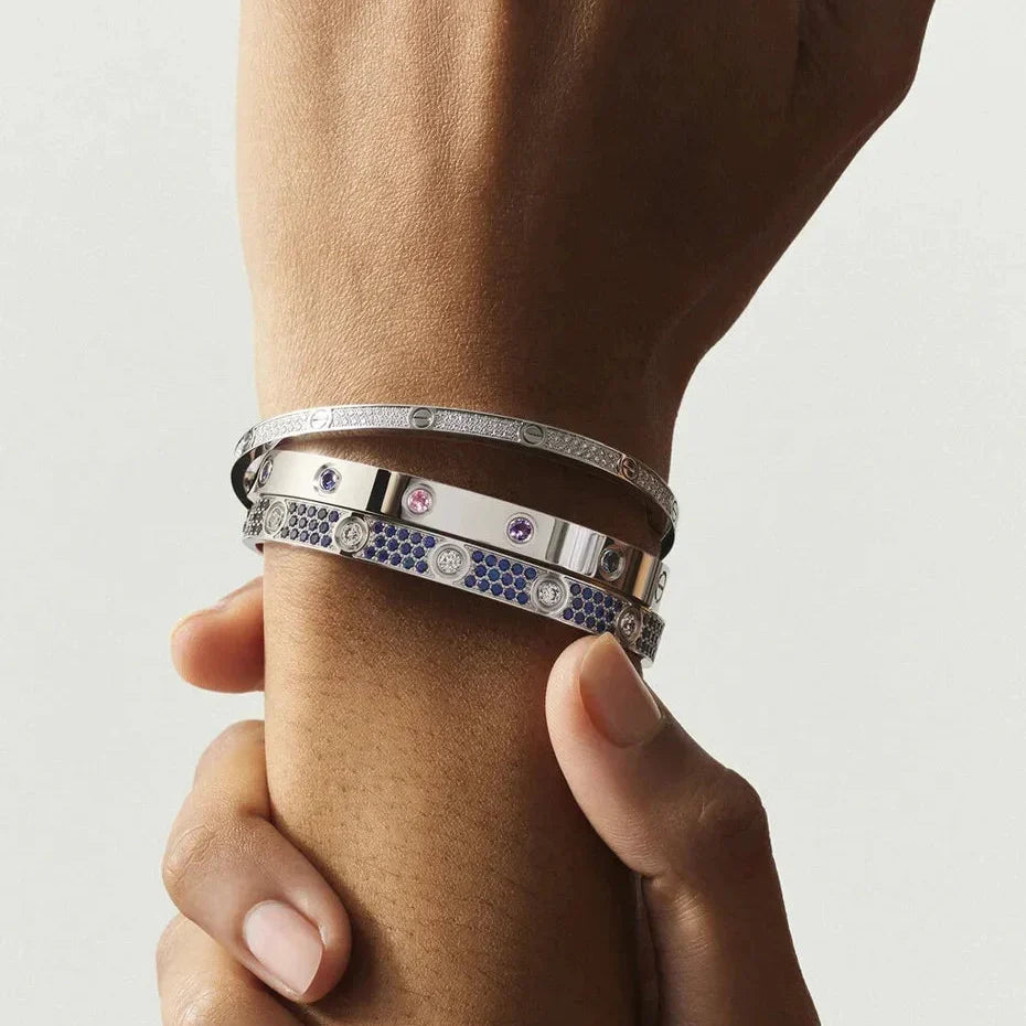 [LunaMar]CLASSIC 6.1MM LOVE BRACELET 10-DIAMOND MULTICOLOR