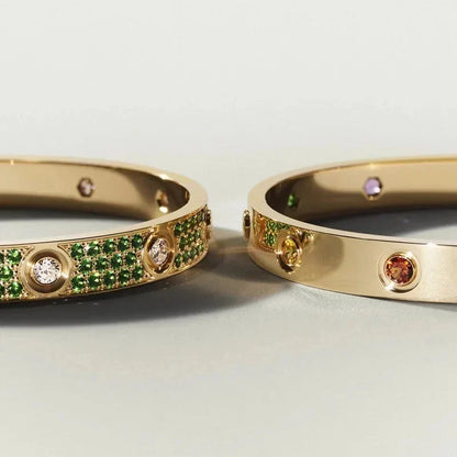 [LunaMar]CLASSIC 6.1MM LOVE BRACELET 10-DIAMOND MULTICOLOR