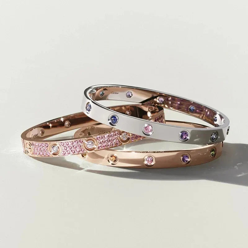 [LunaMar]CLASSIC 6.1MM LOVE BRACELET 10-DIAMOND MULTICOLOR