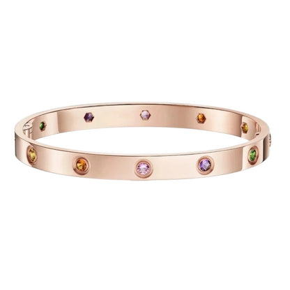 [LunaMar]CLASSIC 6.1MM LOVE BRACELET 10-DIAMOND MULTICOLOR