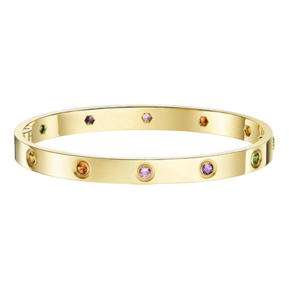 [LunaMar]CLASSIC 6.1MM LOVE BRACELET 10-DIAMOND MULTICOLOR
