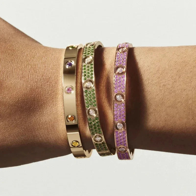 [LunaMar]CLASSIC 6.1MM LOVE BRACELET 10-DIAMOND MULTICOLOR