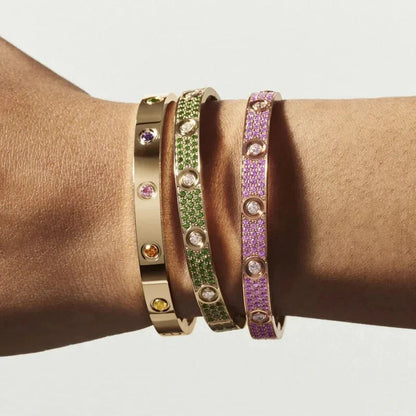 [LunaMar]CLASSIC 6.1MM LOVE BRACELET 10-DIAMOND MULTICOLOR