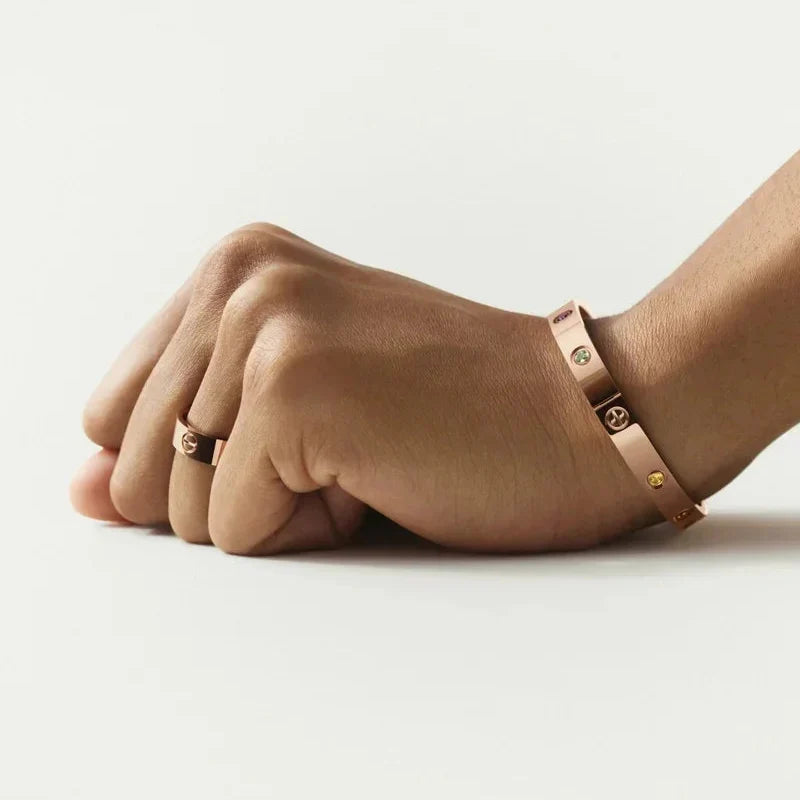 [LunaMar]CLASSIC 6.1MM LOVE BRACELET 10-DIAMOND MULTICOLOR
