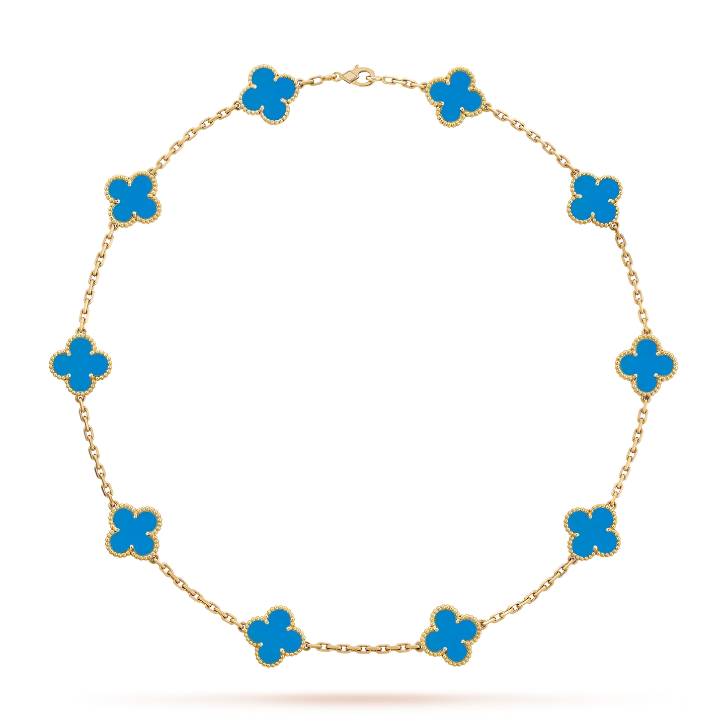 [LunaMar]CLASSIC LUCKY 10-MOTIF CLOVER NECKLACE GOLD COLLECTION