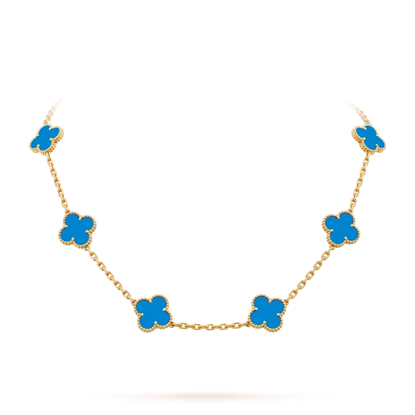 [LunaMar]CLASSIC LUCKY 10-MOTIF CLOVER NECKLACE GOLD COLLECTION