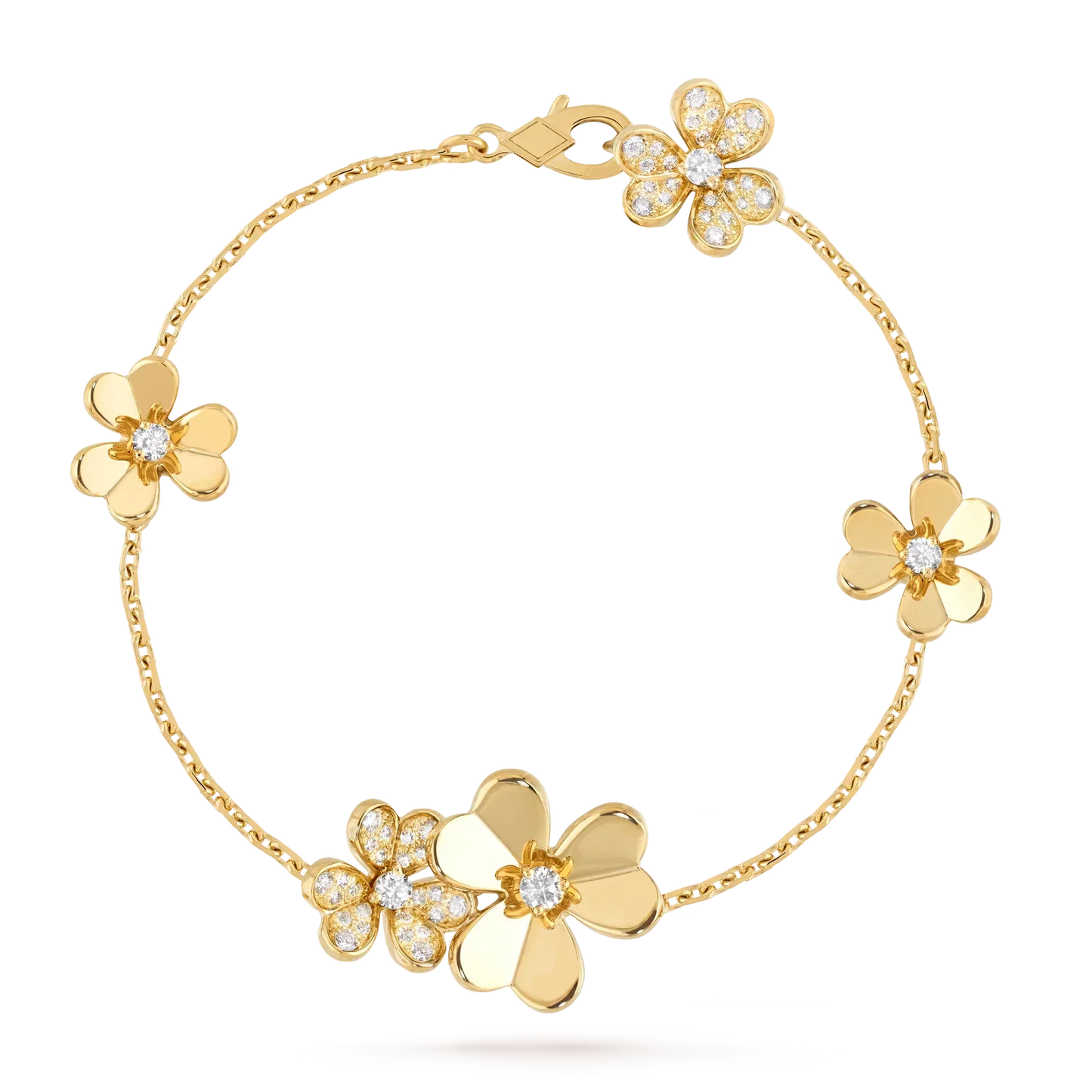 [LunaMar]LUMINOUS BLOSSOM 5-MOTIF CHARM BRACELET