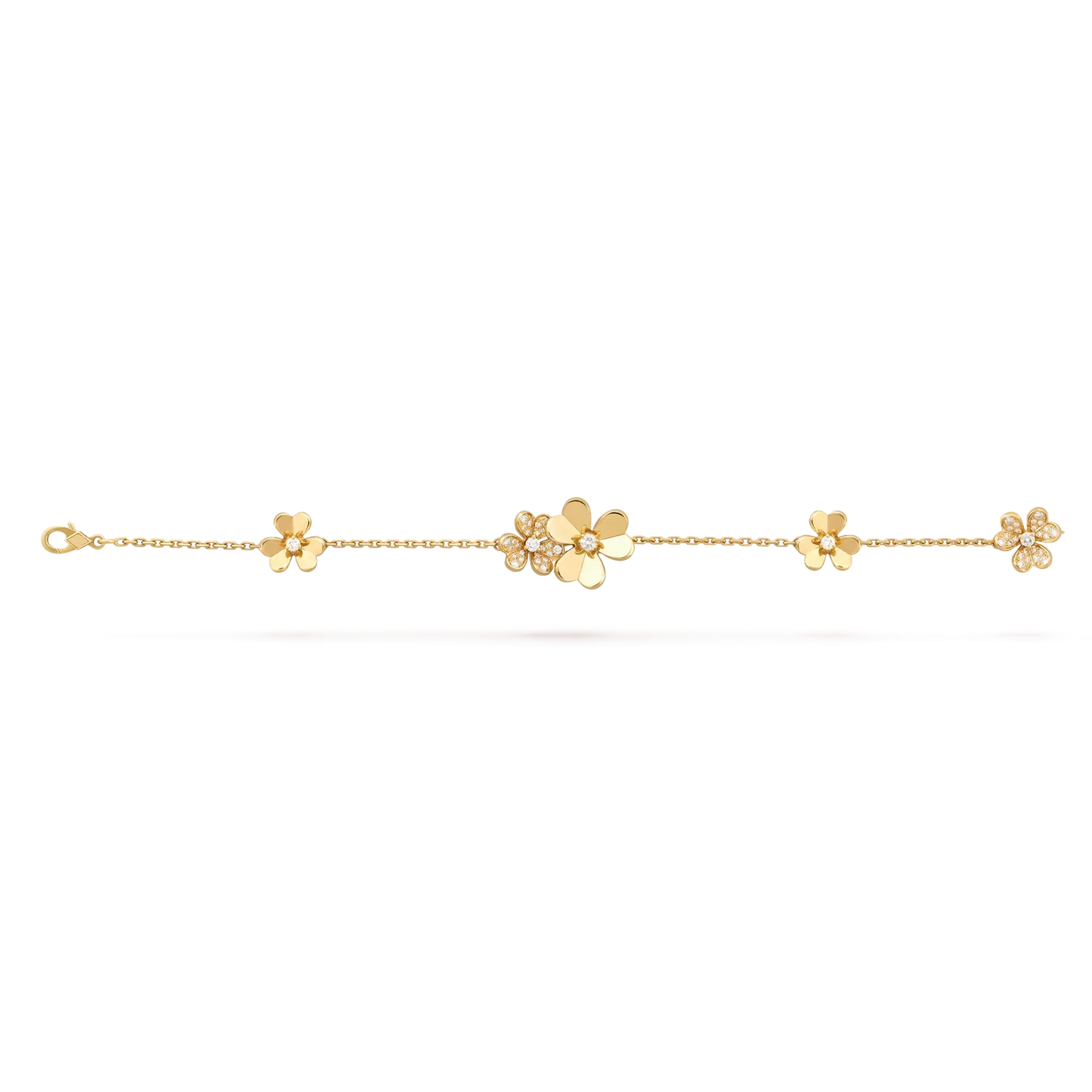 [LunaMar]LUMINOUS BLOSSOM 5-MOTIF CHARM BRACELET