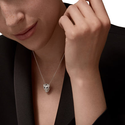 [LunaMar]LEOPARD HEAD FULL PAVÉ DIAMOND PENDANT NECKLACE