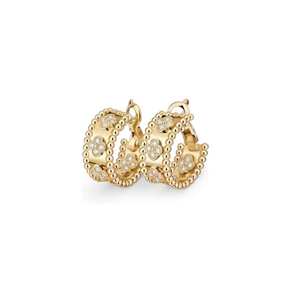 [LunaMar]KALEIDOSCOPE CLOVER HOOP EARRINGS