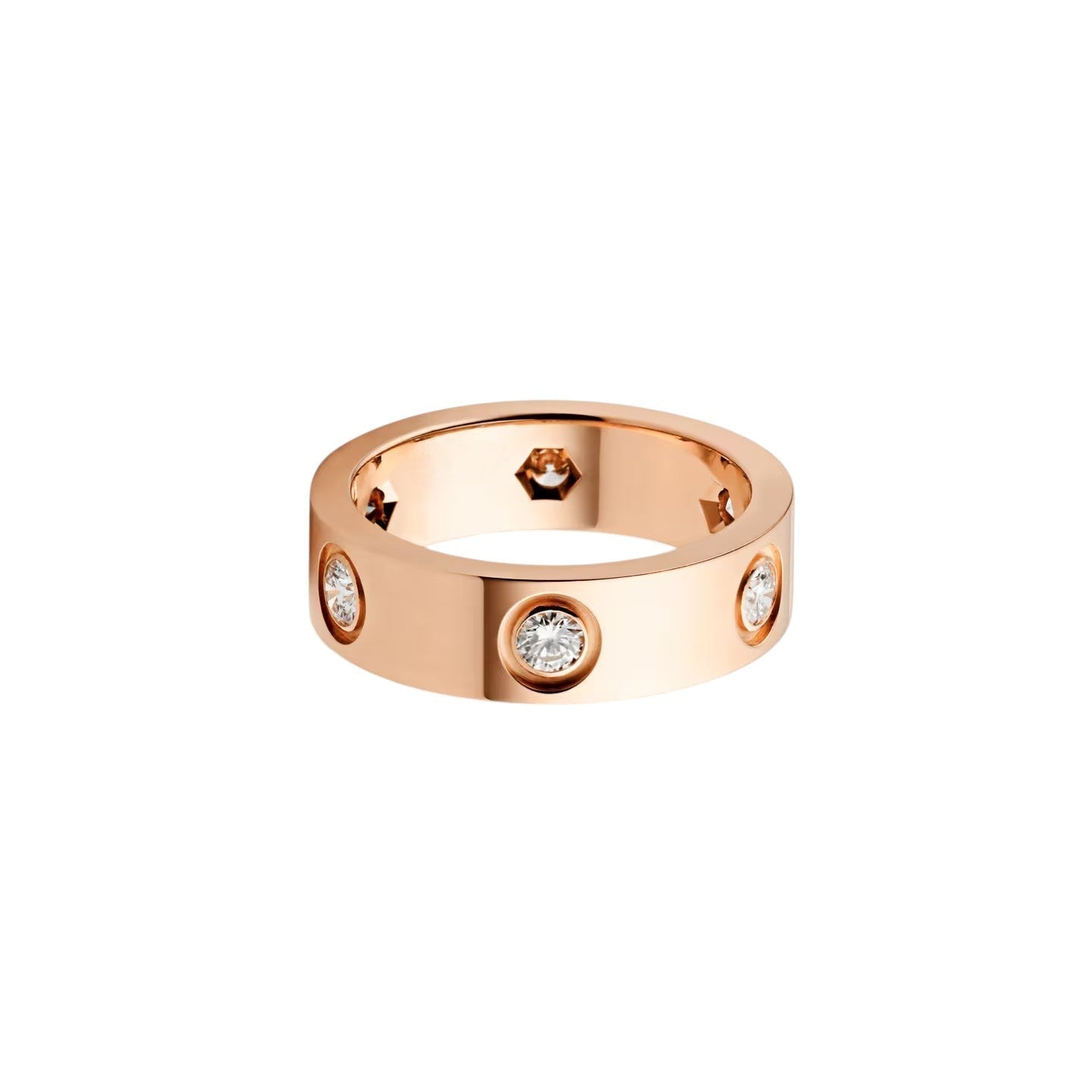 [LunaMar]LOVE 5.5MM 6 DIAMONDS RING