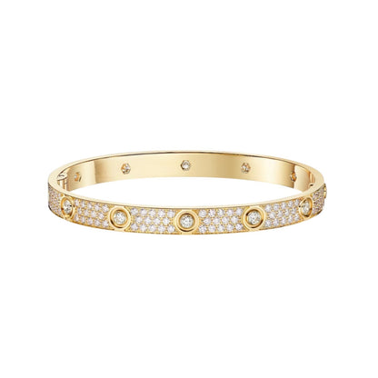 [LunaMar]CLASSIC 6.1MM LOVE BANGLE - 10-DIAMOND FULL PAVÉ