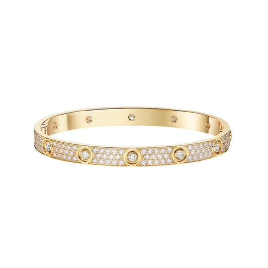 [LunaMar]CLASSIC 6.1MM LOVE BANGLE - 10-DIAMOND FULL PAVÉ