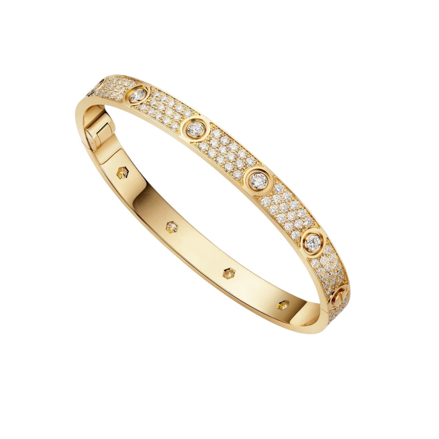 [LunaMar]CLASSIC 6.1MM LOVE BANGLE - 10-DIAMOND FULL PAVÉ