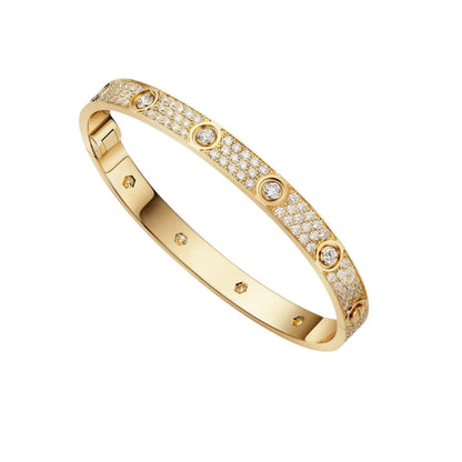 [LunaMar]CLASSIC 6.1MM LOVE BANGLE - 10-DIAMOND FULL PAVÉ