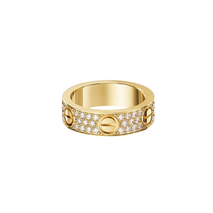 [LunaMar]LOVE 5.5MM FULL-PAVÉ DIAMOND RING