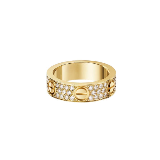 [LunaMar]LOVE 5.5MM FULL-PAVÉ DIAMOND RING