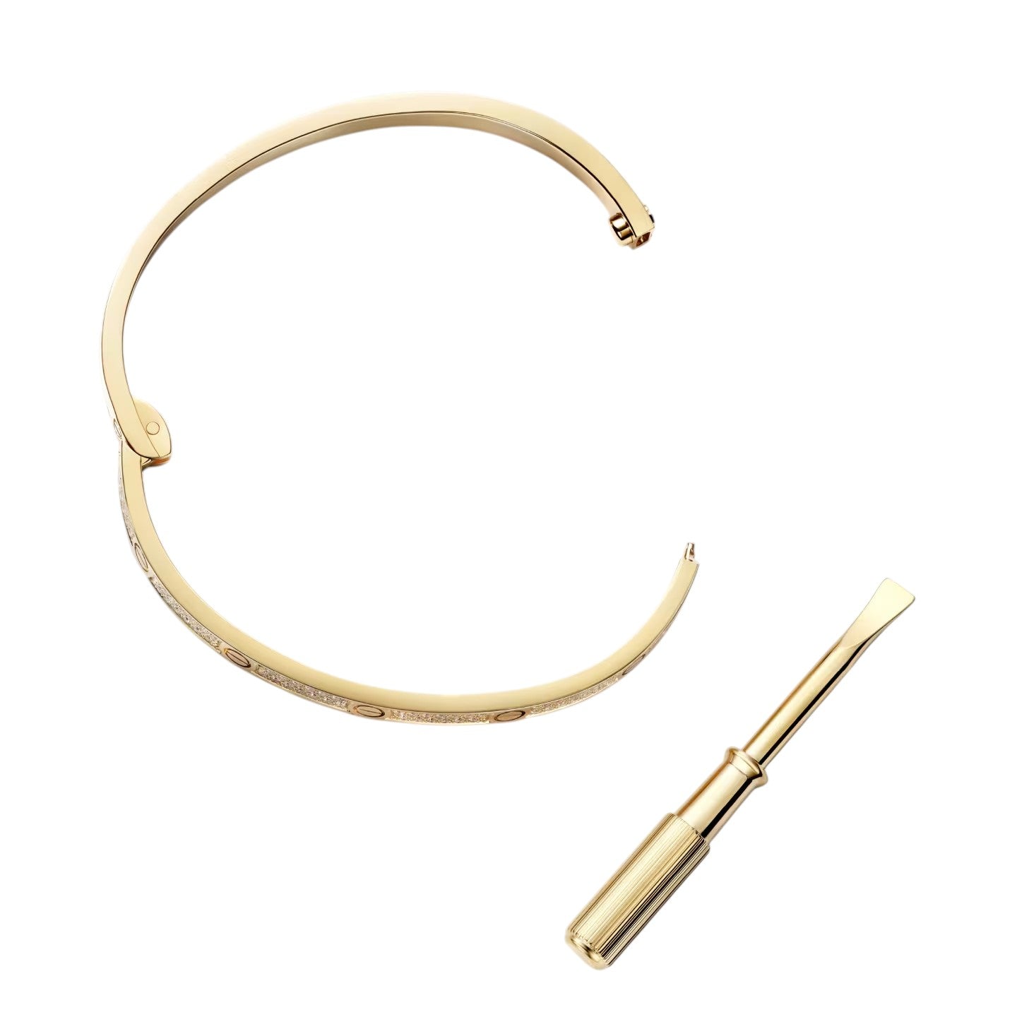 [LunaMar]CLASSIC 3.65MM LOVE FULL PAVE BANGLE