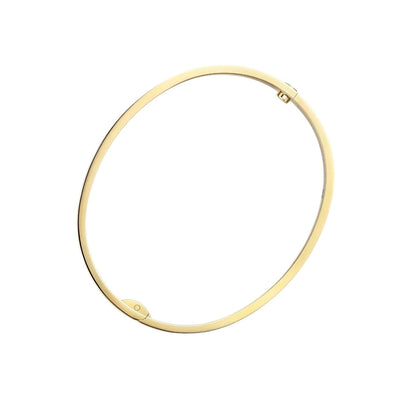[LunaMar]CLASSIC 6.1MM LOVE SINGLE-SCREW CLOSURE BANGLE - 4-DIAMOND