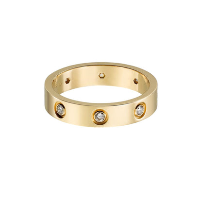 [LunaMar]LOVE 4MM 8 DIAMONDS RING