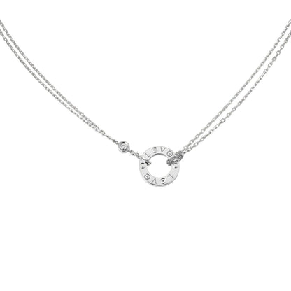 [LunaMar]LOVE CIRCULAR PENDANT 2-DIAMOND NECKLACE