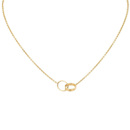 [LunaMar]LOVE DOUBLE-RING PENDANT NECKLACE