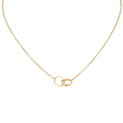[LunaMar]LOVE DOUBLE-RING PENDANT NECKLACE