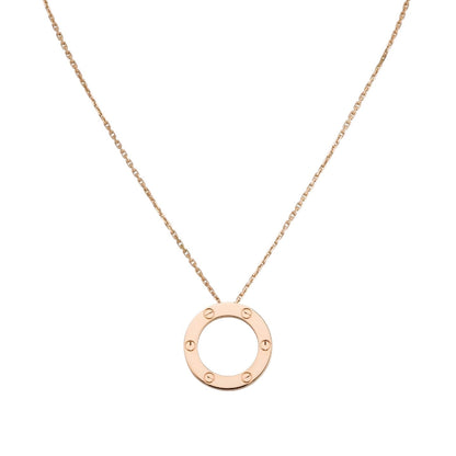 [LunaMar]LOVE LARGE CIRCULAR PENDANT NECKLACE