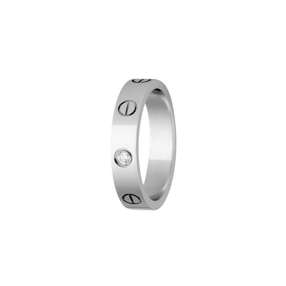 [LunaMar]LOVE 4MM 1 DIAMOND RING