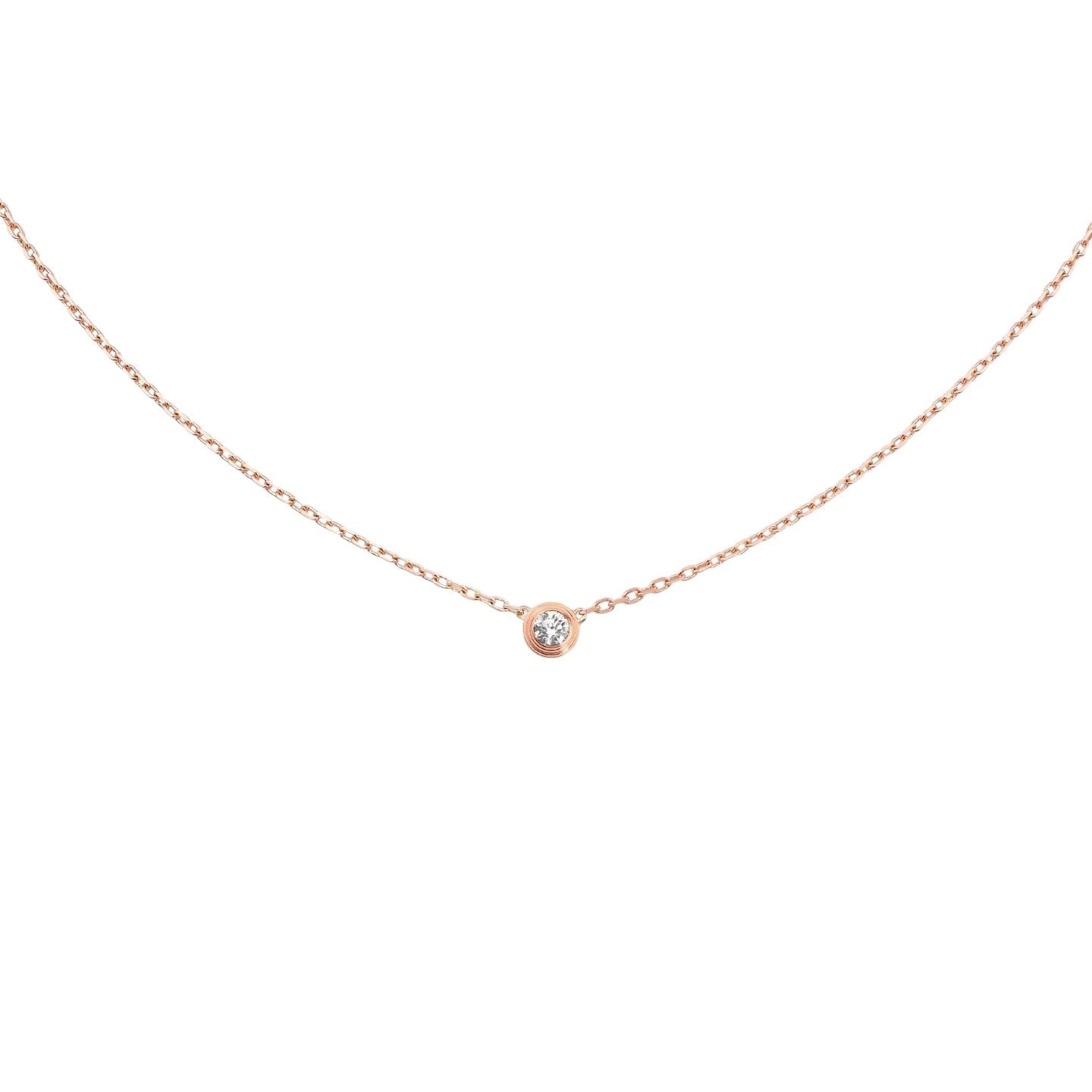 [LunaMar]LOVE SCREW PENDANT SINGLE DIAMOND NECKLACE