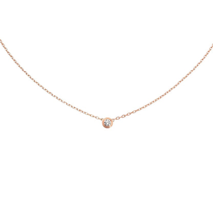 [LunaMar]LOVE SCREW PENDANT SINGLE DIAMOND NECKLACE