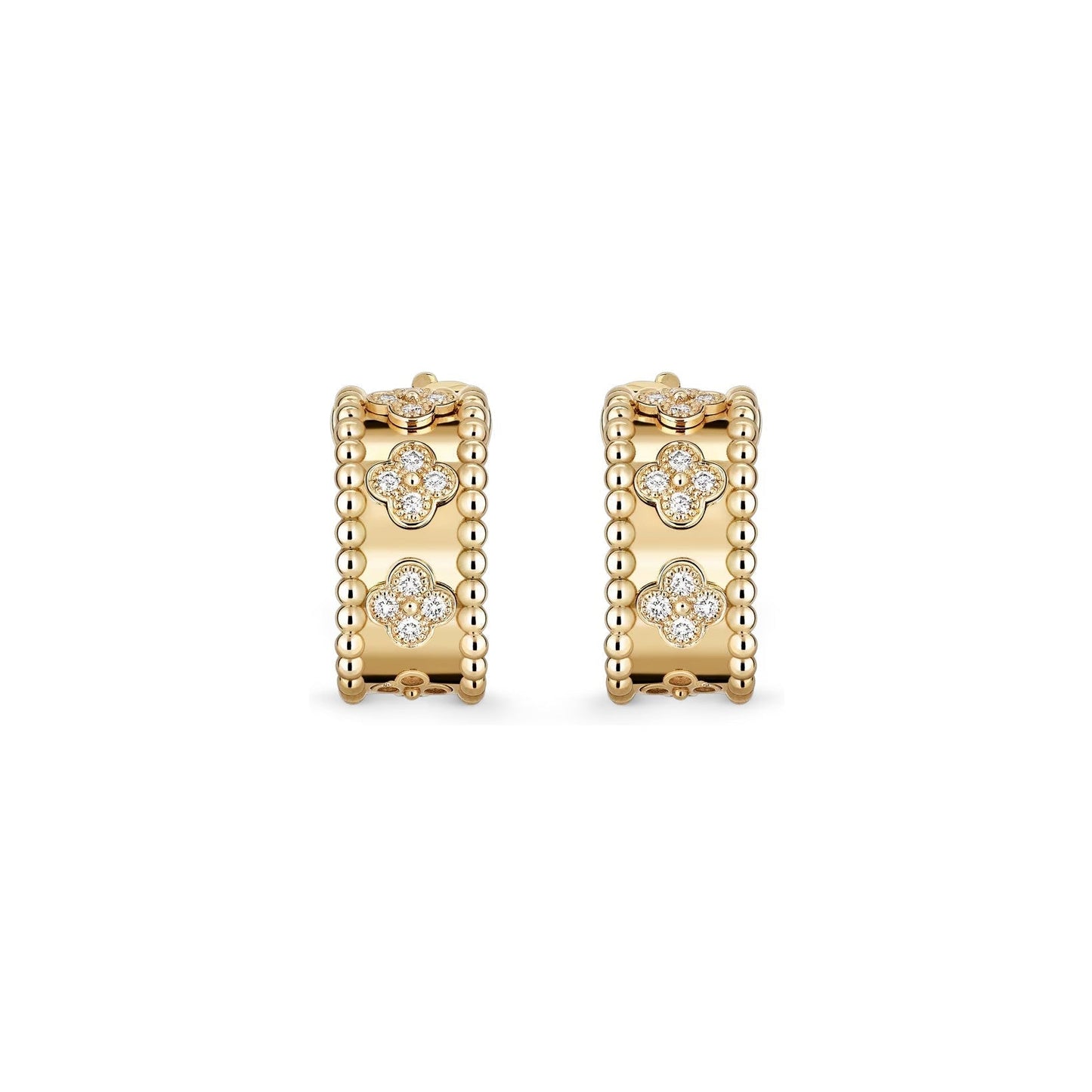 [LunaMar]KALEIDOSCOPE CLOVER HOOP EARRINGS