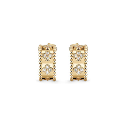 [LunaMar]KALEIDOSCOPE CLOVER HOOP EARRINGS