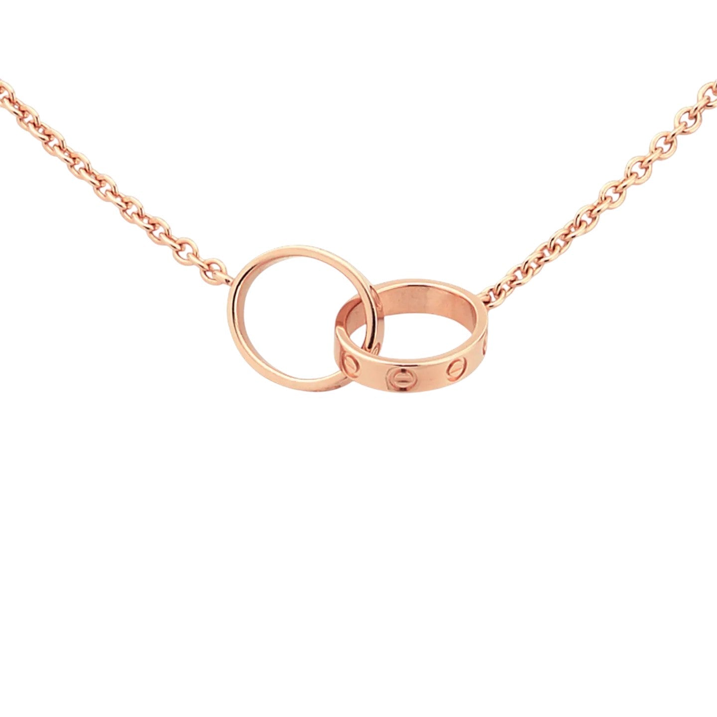 [LunaMar]LOVE DOUBLE-RING PENDANT NECKLACE