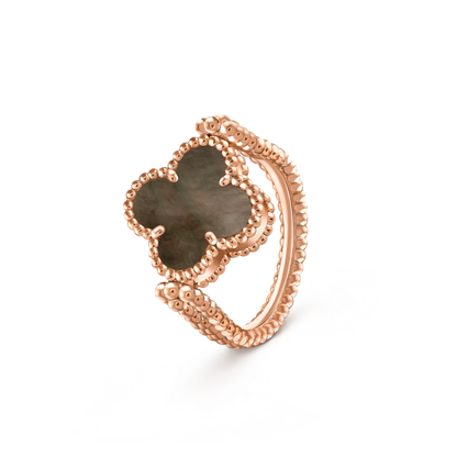 [LunaMar]LUCKY CLOVER ROSE GOLD REVERSIBLE RING