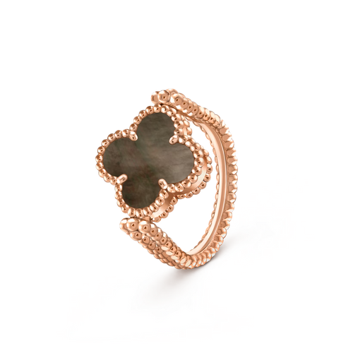 [LunaMar]LUCKY CLOVER ROSE GOLD REVERSIBLE RING