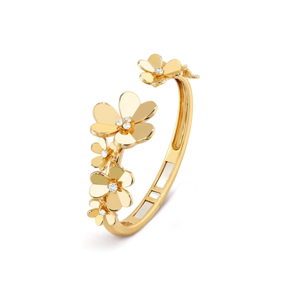 [LunaMar]LUMINOUS BLOSSOM OPEN BANGLE