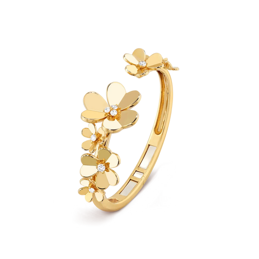 [LunaMar]LUMINOUS BLOSSOM OPEN BANGLE