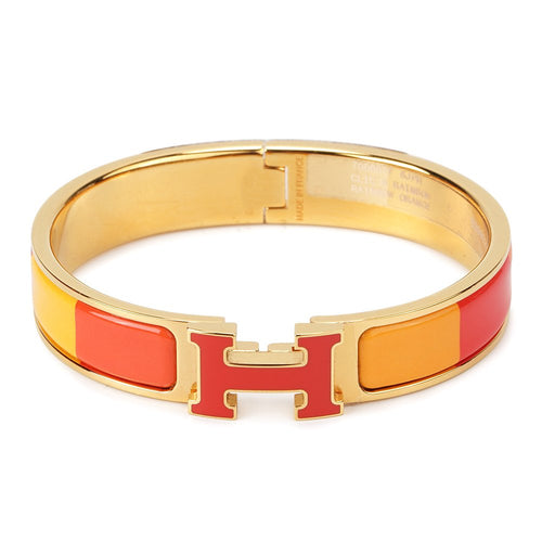 [LunaMar]H BRACELET ORANGE RAINBOW CERAMIC