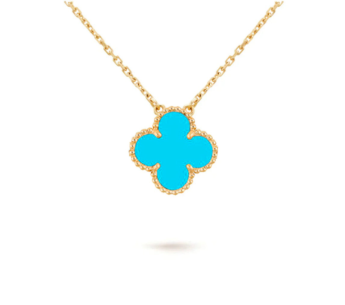 [LunaMar]15MM CLOVER FLOWER PENDANT NECKLACE COLLECTION